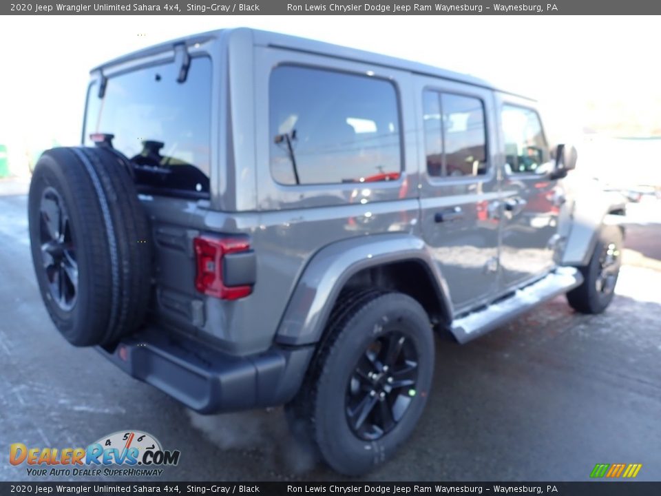 2020 Jeep Wrangler Unlimited Sahara 4x4 Sting-Gray / Black Photo #5