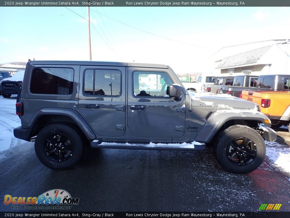 2020 Jeep Wrangler Unlimited Sahara 4x4 Sting-Gray / Black Photo #6