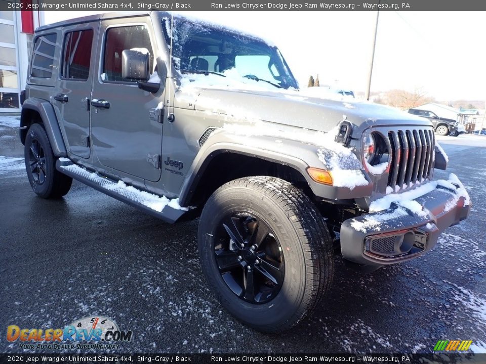 2020 Jeep Wrangler Unlimited Sahara 4x4 Sting-Gray / Black Photo #7