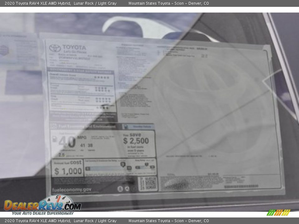 2020 Toyota RAV4 XLE AWD Hybrid Lunar Rock / Light Gray Photo #10