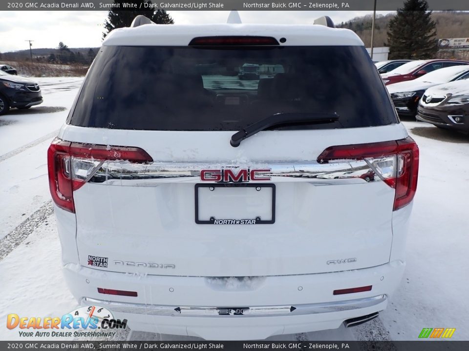2020 GMC Acadia Denali AWD Summit White / Dark Galvanized/Light Shale Photo #6