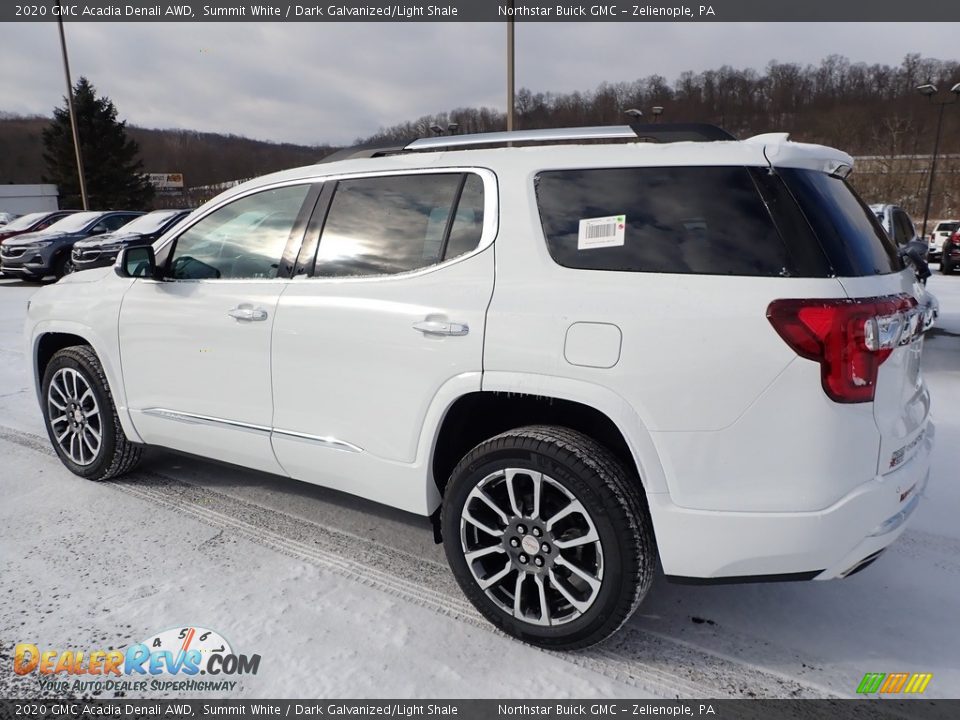 2020 GMC Acadia Denali AWD Summit White / Dark Galvanized/Light Shale Photo #8