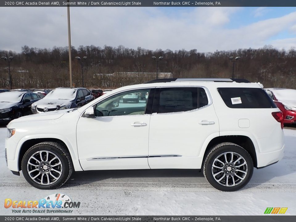 2020 GMC Acadia Denali AWD Summit White / Dark Galvanized/Light Shale Photo #9