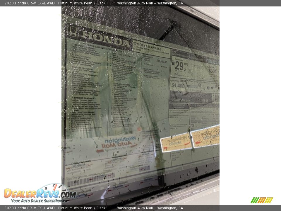 2020 Honda CR-V EX-L AWD Platinum White Pearl / Black Photo #15