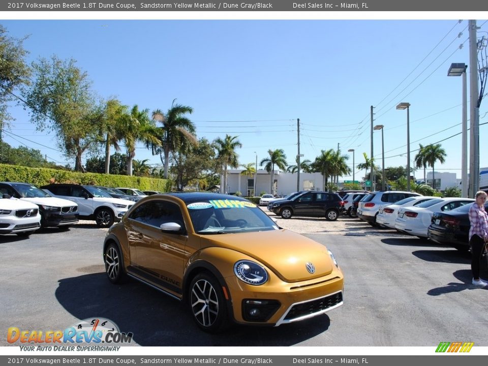 2017 Volkswagen Beetle 1.8T Dune Coupe Sandstorm Yellow Metallic / Dune Gray/Black Photo #1