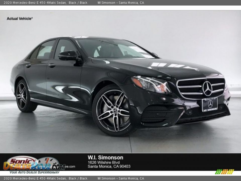 2020 Mercedes-Benz E 450 4Matic Sedan Black / Black Photo #1