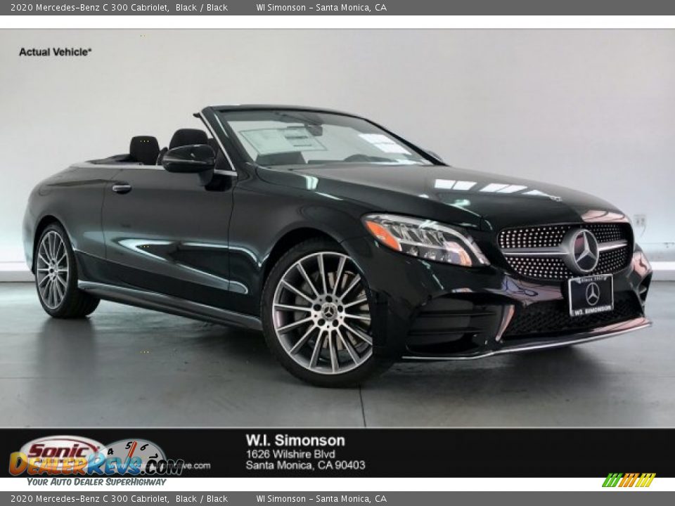 2020 Mercedes-Benz C 300 Cabriolet Black / Black Photo #1