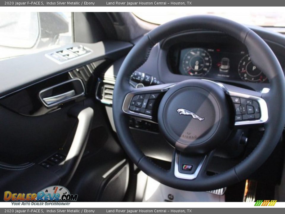 2020 Jaguar F-PACE S Indus Silver Metallic / Ebony Photo #28