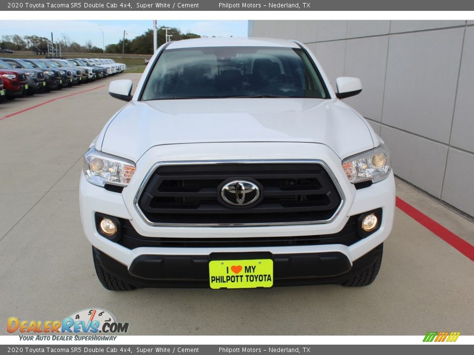 2020 Toyota Tacoma SR5 Double Cab 4x4 Super White / Cement Photo #3