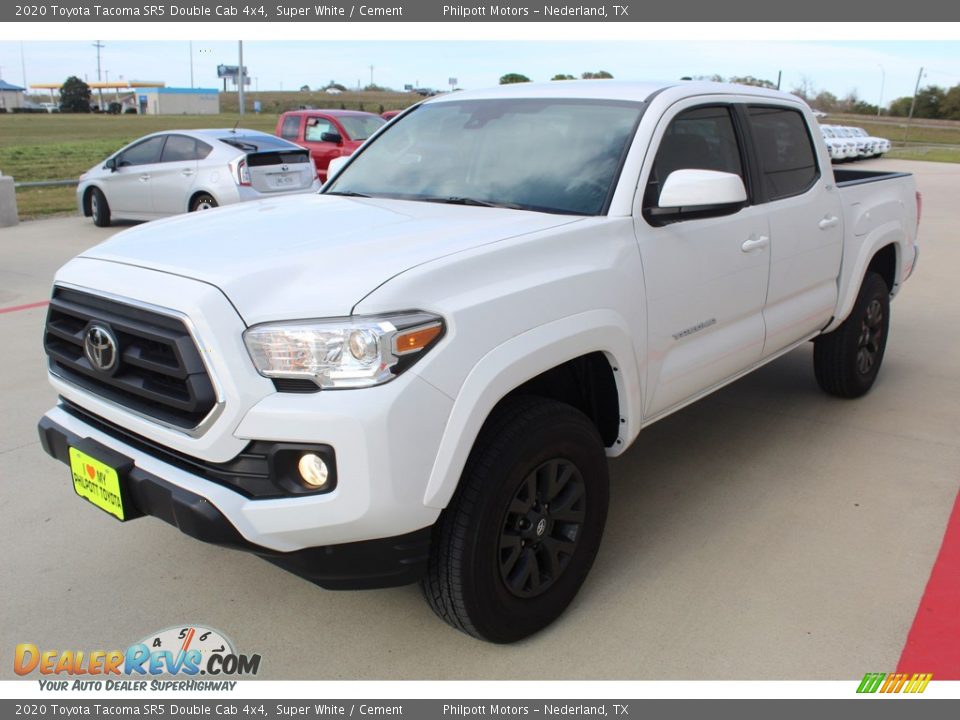 2020 Toyota Tacoma SR5 Double Cab 4x4 Super White / Cement Photo #4