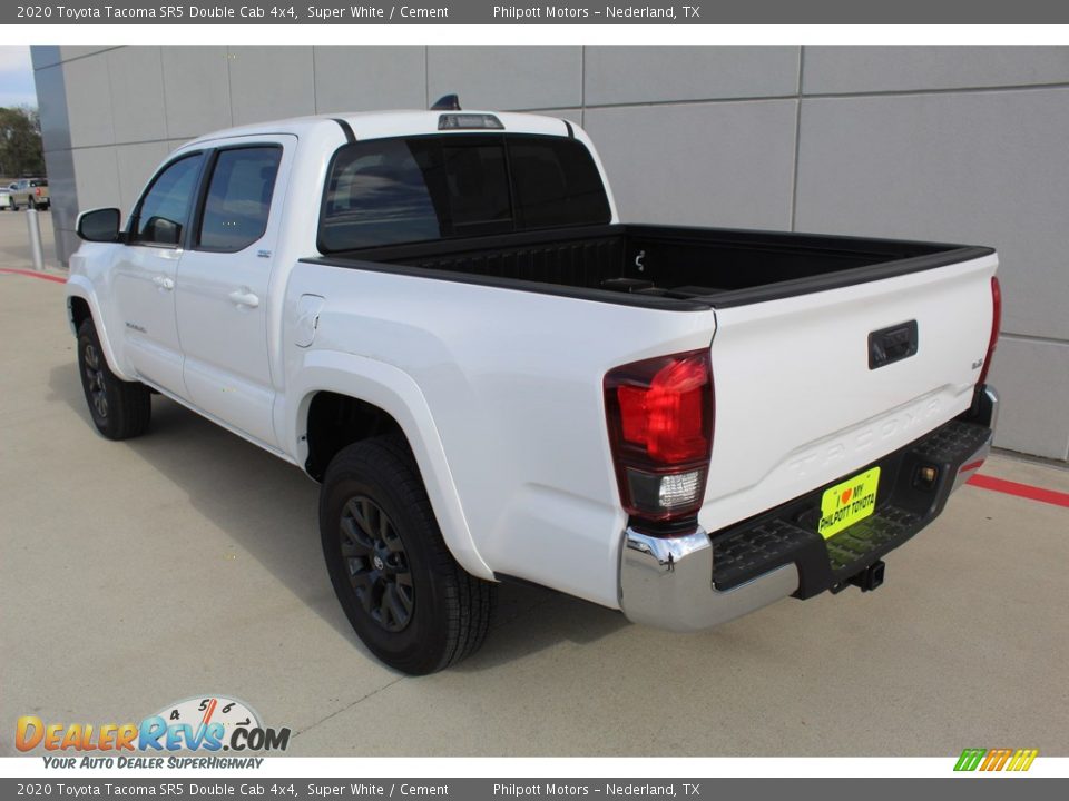2020 Toyota Tacoma SR5 Double Cab 4x4 Super White / Cement Photo #6