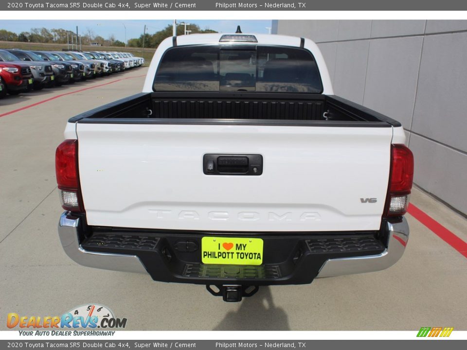 2020 Toyota Tacoma SR5 Double Cab 4x4 Super White / Cement Photo #7