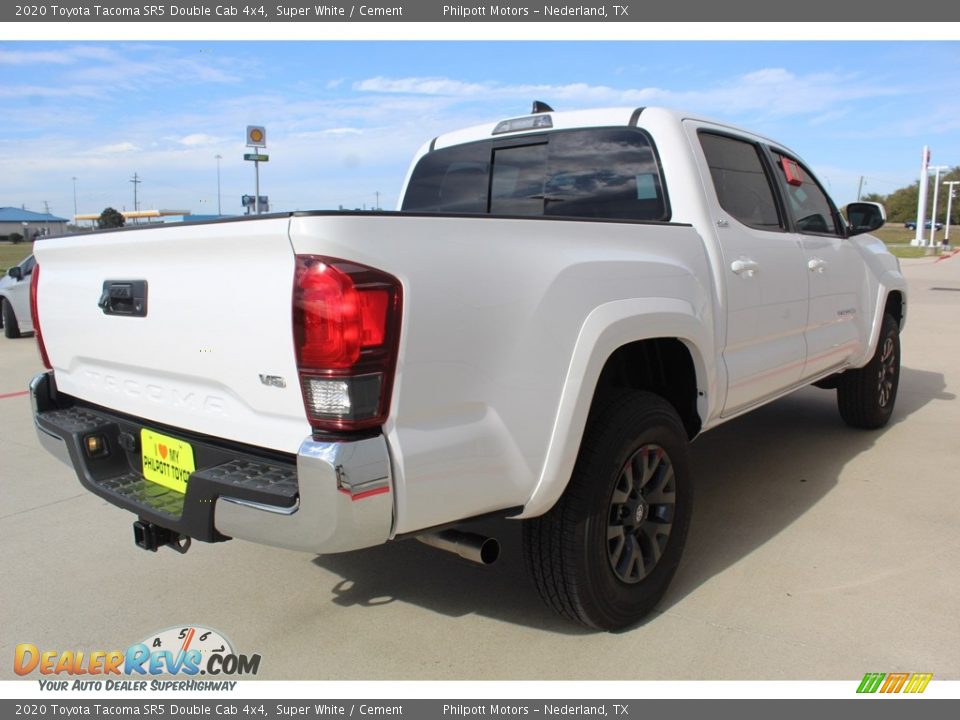 2020 Toyota Tacoma SR5 Double Cab 4x4 Super White / Cement Photo #8