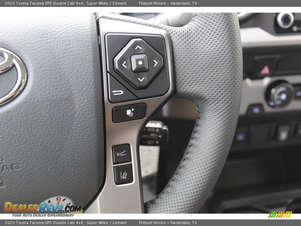 2020 Toyota Tacoma SR5 Double Cab 4x4 Super White / Cement Photo #12
