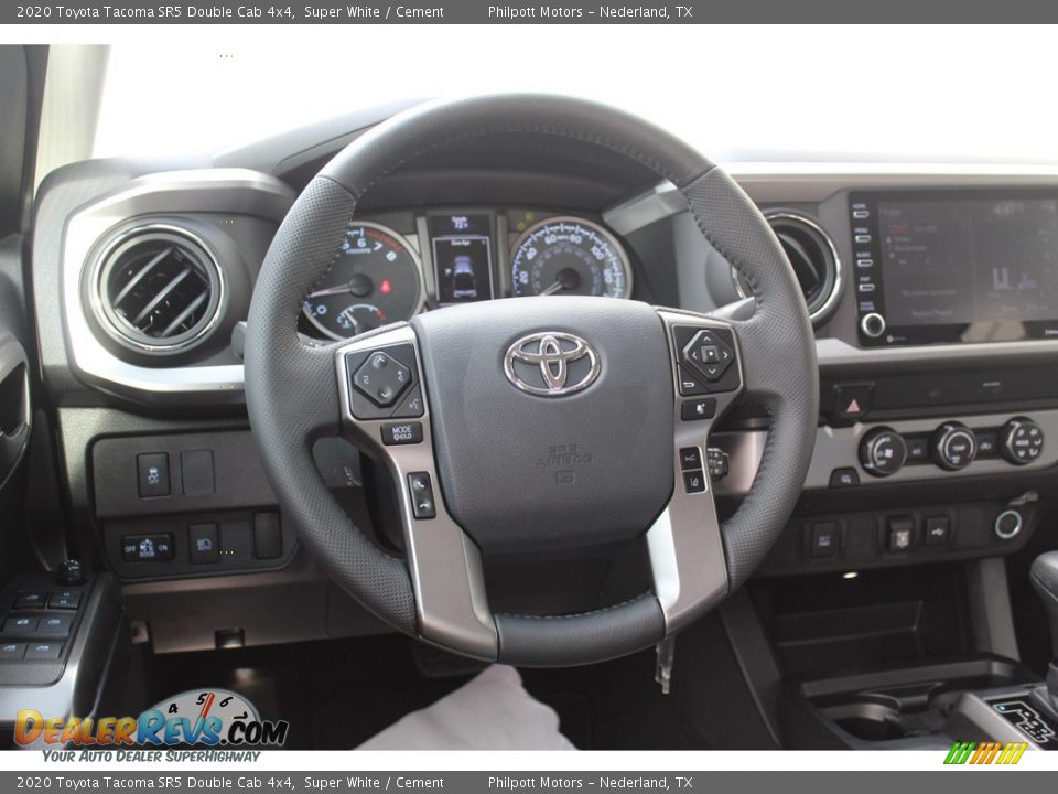 2020 Toyota Tacoma SR5 Double Cab 4x4 Super White / Cement Photo #21