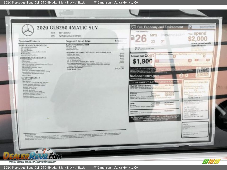 2020 Mercedes-Benz GLB 250 4Matic Night Black / Black Photo #10
