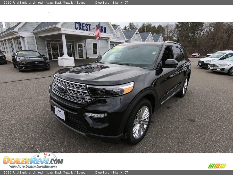 2020 Ford Explorer Limited Agate Black Metallic / Ebony Photo #3