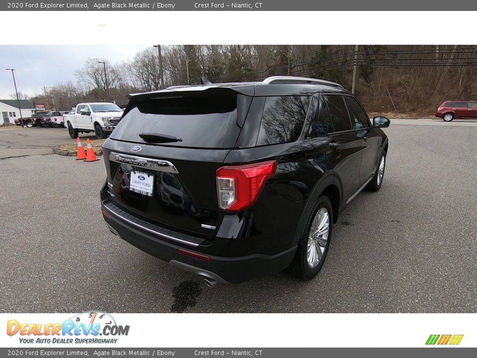 2020 Ford Explorer Limited Agate Black Metallic / Ebony Photo #7