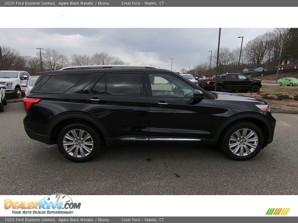 2020 Ford Explorer Limited Agate Black Metallic / Ebony Photo #8