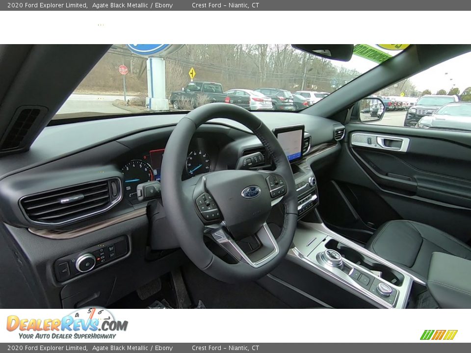 2020 Ford Explorer Limited Agate Black Metallic / Ebony Photo #10