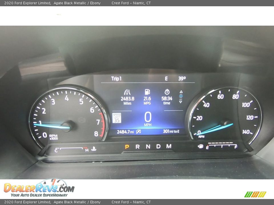 2020 Ford Explorer Limited Agate Black Metallic / Ebony Photo #13