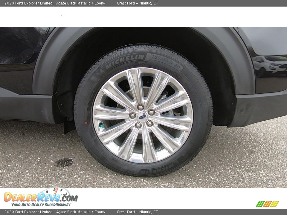 2020 Ford Explorer Limited Agate Black Metallic / Ebony Photo #20