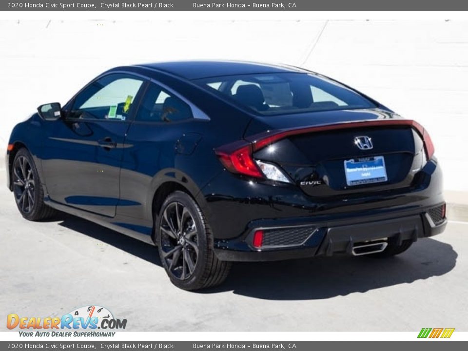 2020 Honda Civic Sport Coupe Crystal Black Pearl / Black Photo #2