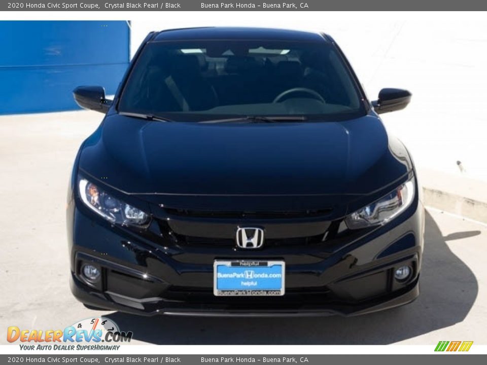 2020 Honda Civic Sport Coupe Crystal Black Pearl / Black Photo #3