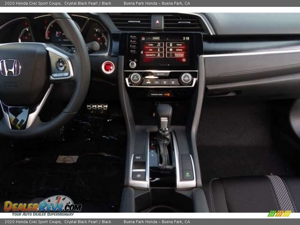 2020 Honda Civic Sport Coupe Crystal Black Pearl / Black Photo #17