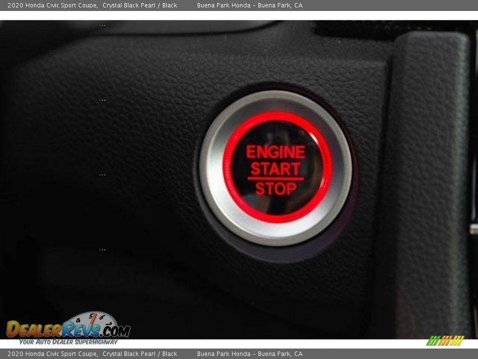 2020 Honda Civic Sport Coupe Crystal Black Pearl / Black Photo #22