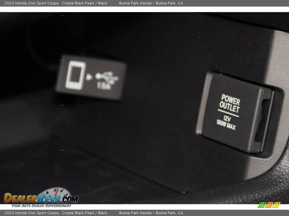 2020 Honda Civic Sport Coupe Crystal Black Pearl / Black Photo #27