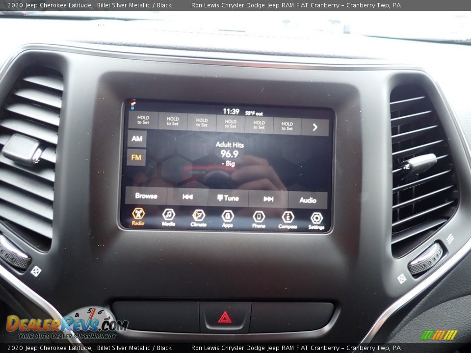 2020 Jeep Cherokee Latitude Billet Silver Metallic / Black Photo #16