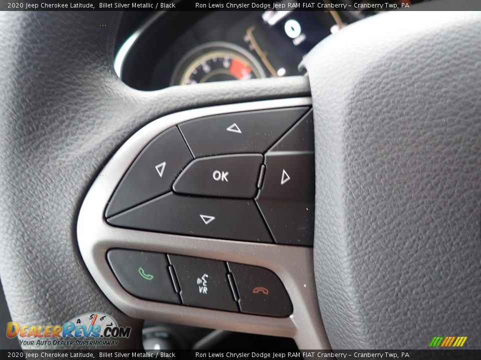 2020 Jeep Cherokee Latitude Billet Silver Metallic / Black Photo #19