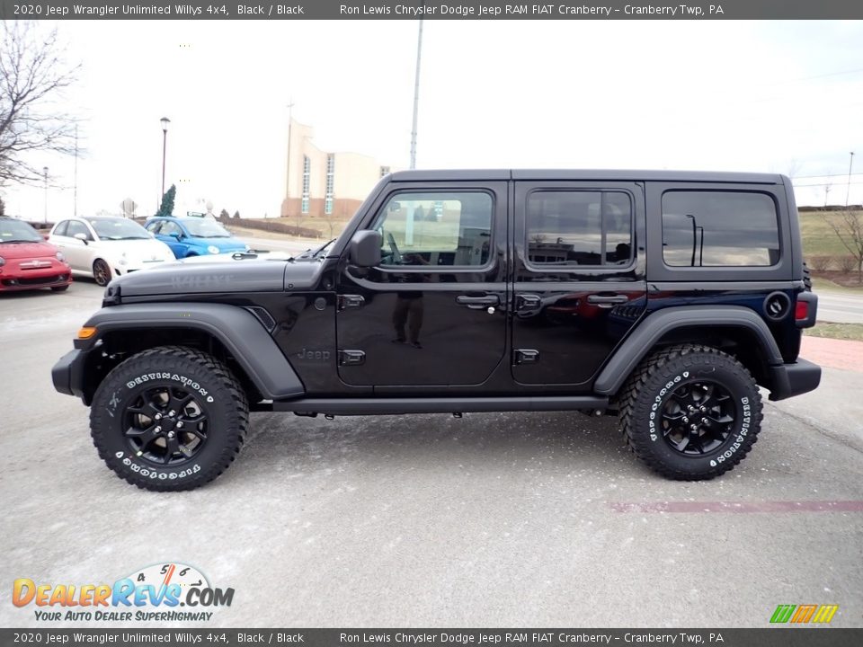 Black 2020 Jeep Wrangler Unlimited Willys 4x4 Photo #3
