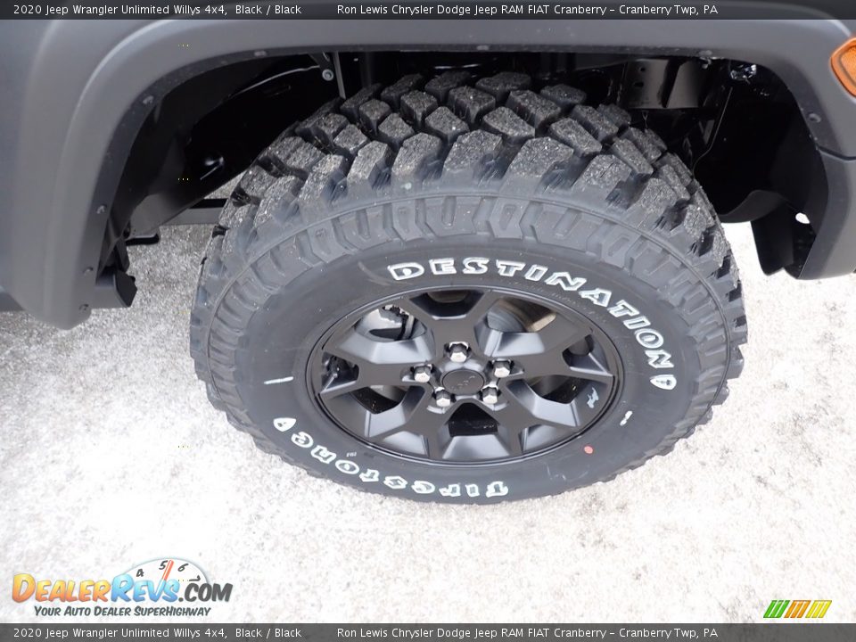 2020 Jeep Wrangler Unlimited Willys 4x4 Black / Black Photo #10