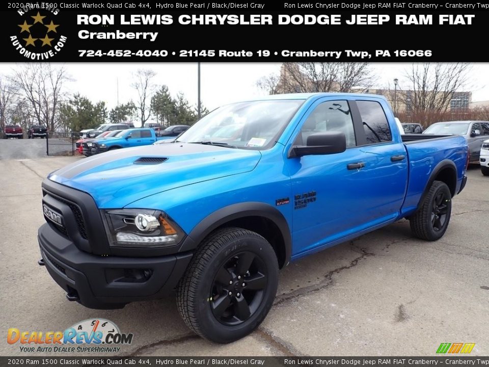 2020 Ram 1500 Classic Warlock Quad Cab 4x4 Hydro Blue Pearl / Black/Diesel Gray Photo #1