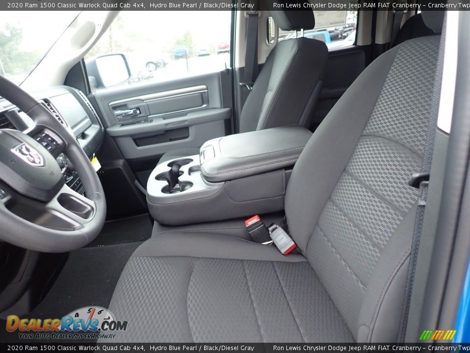 2020 Ram 1500 Classic Warlock Quad Cab 4x4 Hydro Blue Pearl / Black/Diesel Gray Photo #14