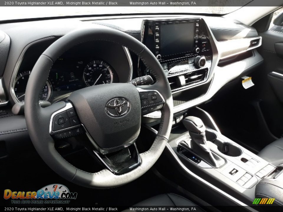 2020 Toyota Highlander XLE AWD Midnight Black Metallic / Black Photo #3