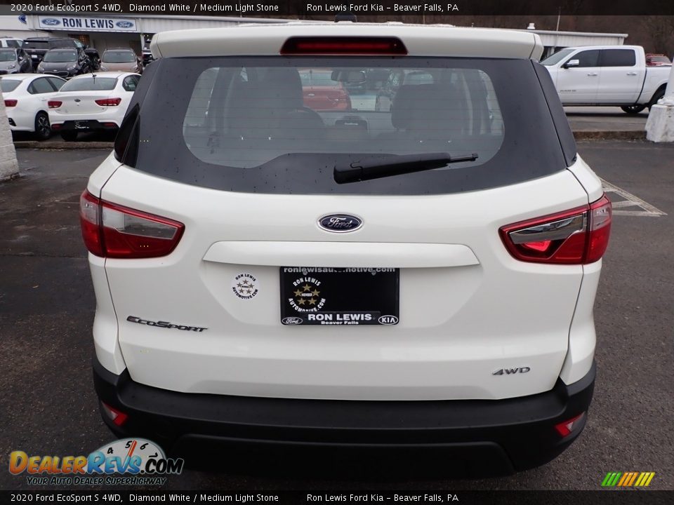2020 Ford EcoSport S 4WD Diamond White / Medium Light Stone Photo #4