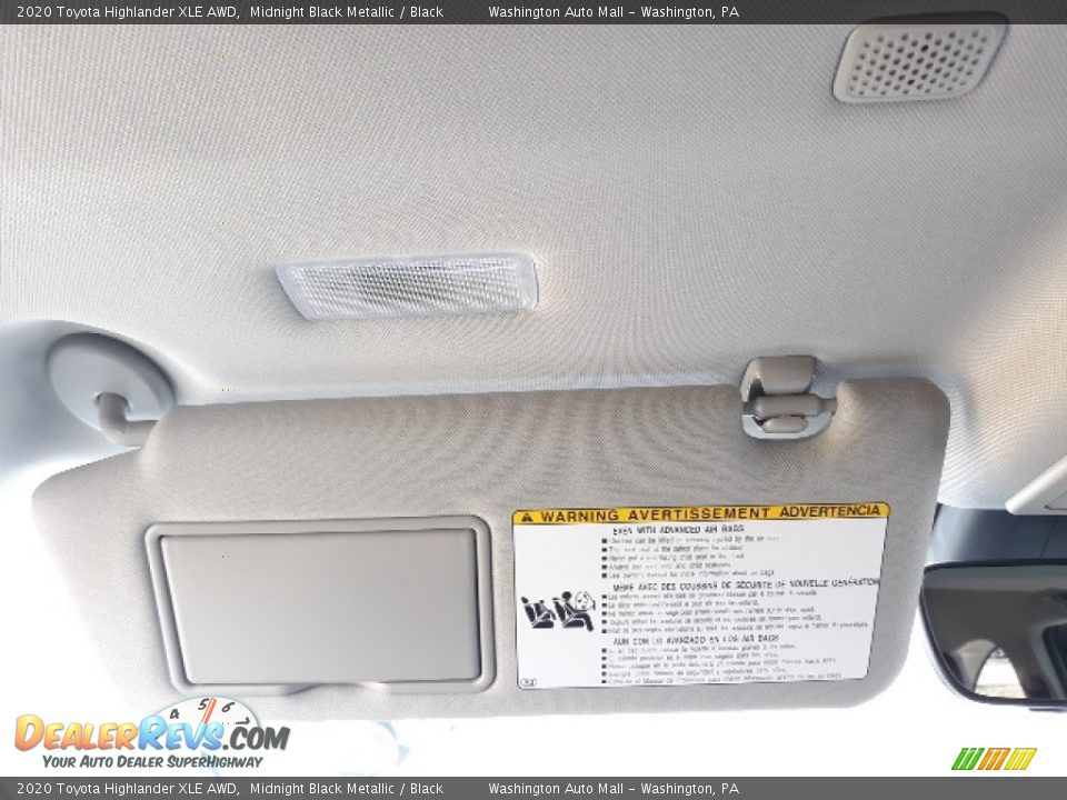 2020 Toyota Highlander XLE AWD Midnight Black Metallic / Black Photo #20