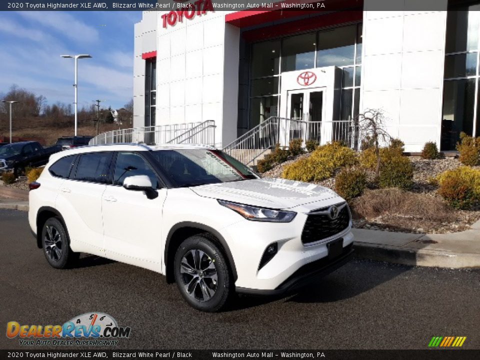 2020 Toyota Highlander XLE AWD Blizzard White Pearl / Black Photo #1