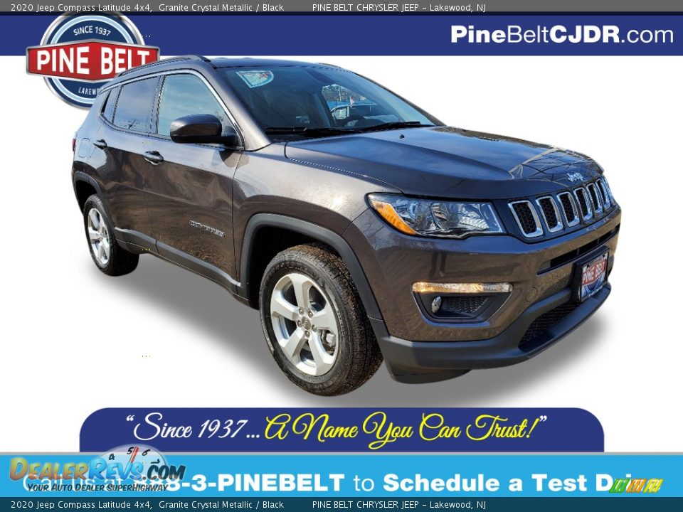 2020 Jeep Compass Latitude 4x4 Granite Crystal Metallic / Black Photo #1