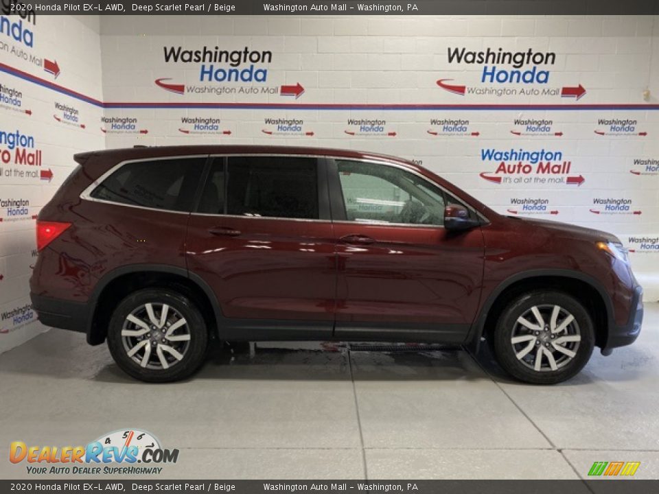2020 Honda Pilot EX-L AWD Deep Scarlet Pearl / Beige Photo #1