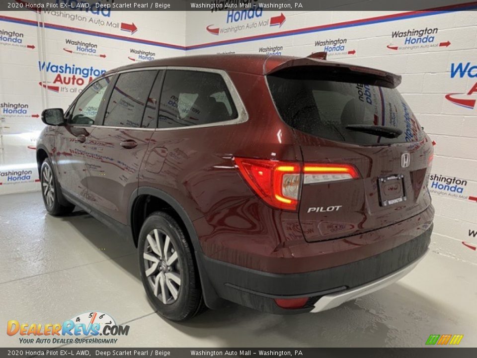 2020 Honda Pilot EX-L AWD Deep Scarlet Pearl / Beige Photo #6