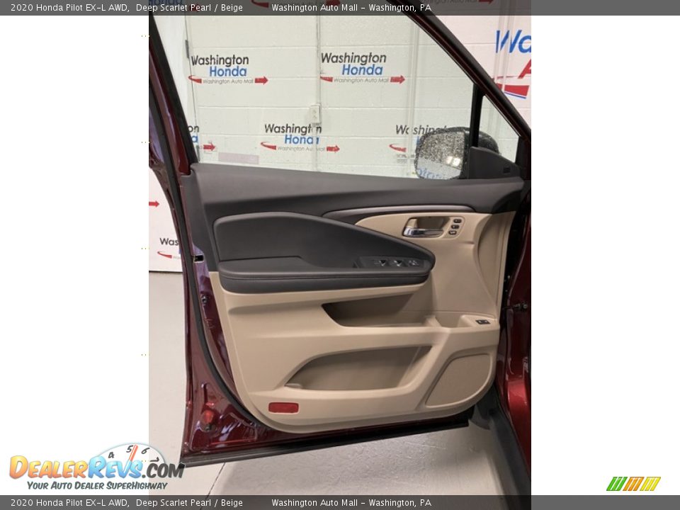 2020 Honda Pilot EX-L AWD Deep Scarlet Pearl / Beige Photo #10