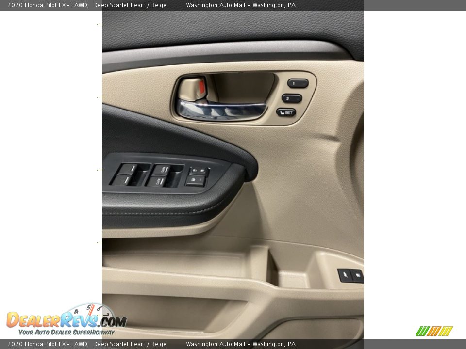2020 Honda Pilot EX-L AWD Deep Scarlet Pearl / Beige Photo #11