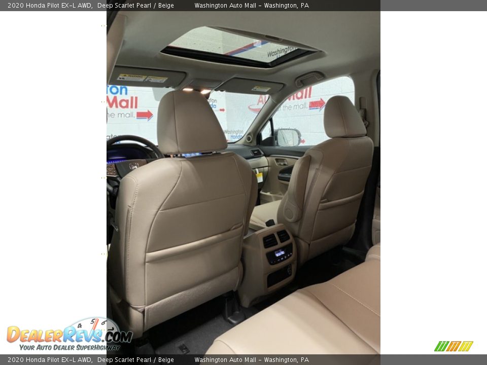 2020 Honda Pilot EX-L AWD Deep Scarlet Pearl / Beige Photo #20