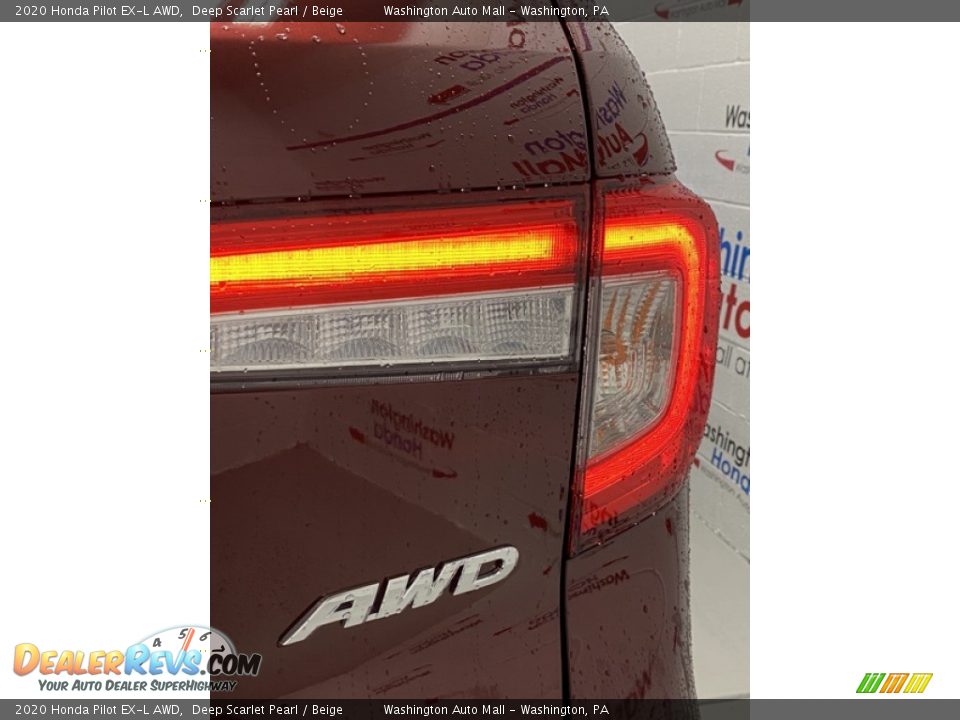 2020 Honda Pilot EX-L AWD Deep Scarlet Pearl / Beige Photo #26