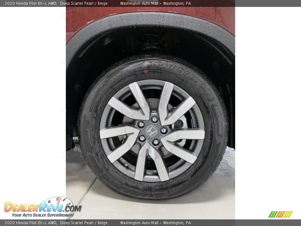 2020 Honda Pilot EX-L AWD Deep Scarlet Pearl / Beige Photo #28
