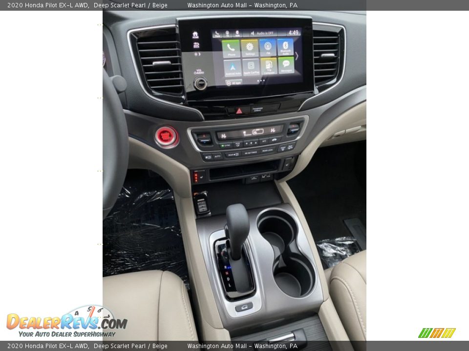 2020 Honda Pilot EX-L AWD Deep Scarlet Pearl / Beige Photo #30
